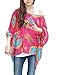 iNewbetter Womens Floral Batwing Sleeve Beach Loose Blouse Tunic Tops