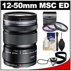 Olympus M.Zuiko 12-50mm f/3.5-6.3 Micro MSC ED Digital Zoom Lens (Black) with 3 UV/FLD/CPL Filters + Accessory Kit for OM-D E-M5, E-PL1, E-PL2, E-PL3, E-PL5, E-PM1, E-PM2, E-P3 Digital Camera