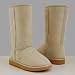 OK01 Women Faux Fur Micro Suede Winter Boots Sand Beige