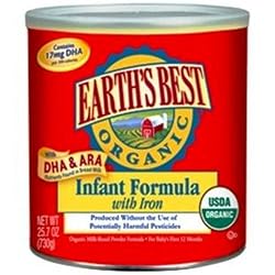 Earth's Best Organic Infant Formula with Iron, 25.75 Ounce Canisters (Pack of 4)