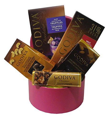 Small Godiva Chocolate Basket Pink
