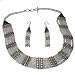 Neckalce Earring Bracelet Sterling Silver Crystal Jewelry (gnklcs382)