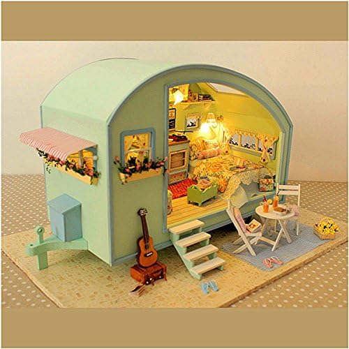 Miniature Kit Doll house LED+Music+Voice Control Cuteroom DIY Wooden Dollhouse