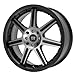 Motegi Racing SX7 (Series MR2799) Matte Black With Machined Face - 15 x 6.5 Inch Wheel