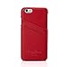 iPhone 6/6s Case, Nvwa? iPhone 6/6s Case 4.7 Inch Premium Genuine Leather Wallet Case with Credit Card ID Holders for iPhone 6/6s - Red