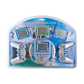 Discman Shape Game Console with 4 Games and 2 Remotes