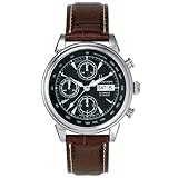 Accutron Men's Gemini Automatic Chronograph Leather Watch #26C02