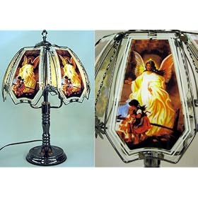 African-American Angels Touch Lamp ET-EBAN Select Base Finish: Antique Brass from Lava Lamps