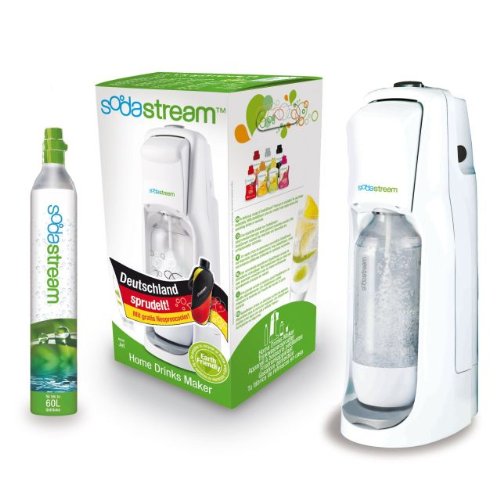 SodaStream 1312111491 Wassersprudler Jet wei&szlig; inklusiv 1x PET-Flasche 1 Liter, 1x SST-Alu  Preisvergleich