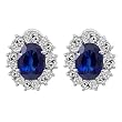 Platinum 11.00 cttw. Sapphire & Diamond Earrings
