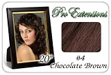 Pro Extensions Body Wave 20″ x 39″ #4 Chocolate Brown 100% Clip on in Human Hair Extensions Reviews