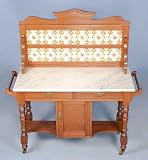 washstands antique:Late Victorian Mahogany Marble Top Washstand