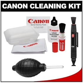 Canon Optical Lens and Digital SLR Camera Cleaning Kit with Brush, Microfiber Cloth, Fluid, Tissue, LensPen and Hurricane Blower for EOS