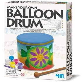 Make Your Own Balloon Drum: Assemble, paint and play! *Great Arts and Crafts Gift for Children* by 4M