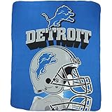 Detroit Lions Reflecting Helmet Lightweight Fleece Blanket (Measures 50" x 60")