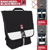 【CHROME BACK PACK/Mサイズ】バッグパック RANCHERO　BK/WH 左かけの画像