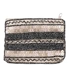 White Sequin Coin/cosmetic Purse [Clearance]
