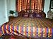 7p Red Blue Silk India Bedding Bedspread Duvet King Clearance Sale