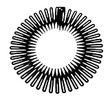 Caravan Full Circle Spring Head Band Comb In Classic Black With Deep Teeth And Closure