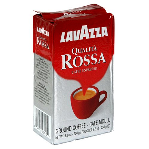 Lavazza Qualita Rossa, Caffe Ground Espresso, 8.8-Ounce Bricks (Pack of 4)