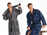 s.Oliver Herren Frottee Bademantel kariert blau oder grau Reviews
