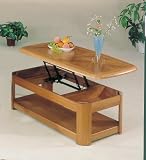 Oak Veneer Finish Coffee Table With Lift Up Top By Coaster Furniture