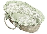 Personalized Etoile Green Moses Basket