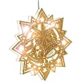 Idena 8580033 Weihnachtsfensterornament Lasercut 19 cm, mit 10 LED