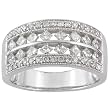 14K White Gold Diamond Band - 1.00 Ct.