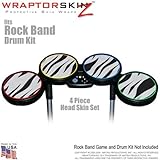 Zebra Stripes Skin by WraptorSkinz fits Rock Band Drum Set for Nintendo Wii, XBOX 360, PS2 & PS3 (DR
