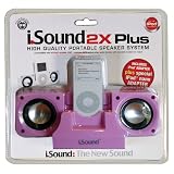 DreamGear i.Sound 2x Plus Foldable Speaker System for iPod and MP3 Players (Pink)