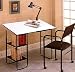 Artist/Architect White Laminated Drafting Table w/Lamp & Chair
