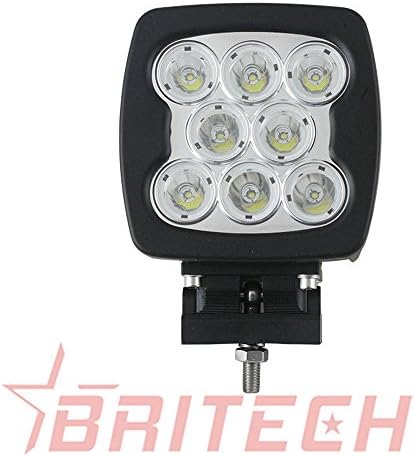 Britech 80w Cree LED Square Work Light Spot Beam Offroad 4x4 Truck Jeep Atv Suv Ute Vehicle Car Boat High Bright Fog Driving Lamp (2 Pack)