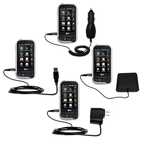 Road Warrior Kit for the LG UX840 includes a Car and Wall Charger AND USB cable AND... by Gomadic for the UX840