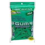 Butler G-U-M Eez-Thru Flossers, Mint - 75 ea