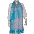 Rectangular Wool Scarf Clothes for Winter Handcrafted Gifts India Dress with Pom-Pom 28 x 72 inches