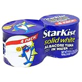 Starkist Solid White Albacore in Water, 4-Count Packages (Pack of 3)