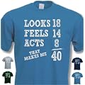 LOOKS 18, FEELS 14, ACTS 8 - THAT MAKES ME 40 - Cadeau d'anniversaire 40 ans T-Shirt