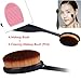Lookatool Pro Cosmetic Makeup Face Powder Blusher Toothbrush Curve Foundation Brush + Cleaning Glove MakeUp Washing Brush