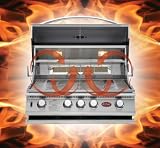 Cal Flame 32 Inch 4 Burner Convection Propane Gas Grill Built In
