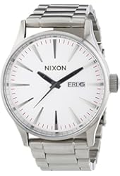 Nixon The Sentry Silver Dial Analog Stainless Steel Mens Watch A356-130