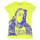 Lil Wayne - Playing With Fire Junior / Womens T-shirt in Bright Yellow