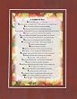 Touching and Heartfelt Poem for Inspirations - Beautiful One-Liners Poem on 11 x 14 inches Double Beveled Matting