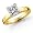 14K 1.50 Carat Princess Cut Solitaire Diamond Ring (G-H ; SI1-2) Size 5
