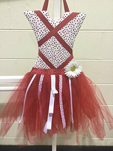 White with Red Polka Dot Tutu Hair Bow Holder