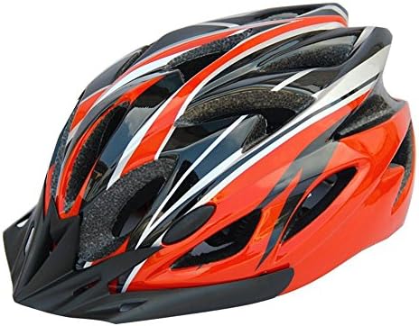 Super Light Integrally Road Bicycle Cycling Helmet With Luminous (Black Red, Adult)
