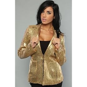 Buy *NYC Boutique The Simone Sequined Blazer in Gold,Jackets for Women by NYC Boutique