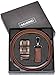 Marino Men's Genuine Leather Ratchet Dress Belt with Automatic Buckle, Enclosed in an Elegant Gift Box - Brown and Silver Open Grid Buckle W Brown Leather - Custom: Up to 44