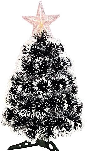 Artificial Fiber Optic Lights Tree with Multi-color LED &amp; Star Top for Christmas/Holiday/Party (2', Cedar)