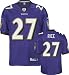 Ray Rice Jersey: Reebok Authentic Purple #27 Baltimore Ravens Jersey - 54